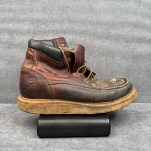 Irish Setter Red Wing Work Boots Mens 8.5 D Brown Leather Moc Toe 83605 EH Sole